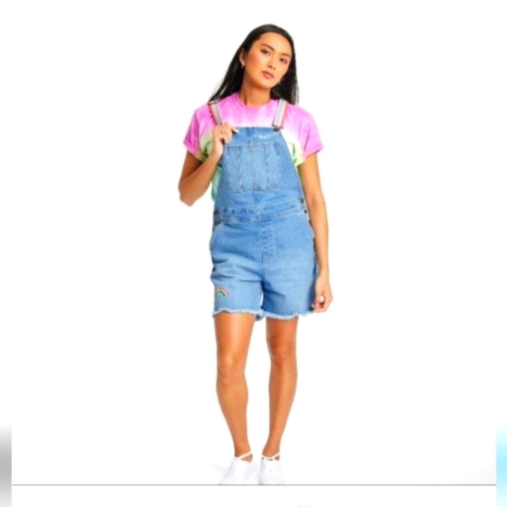Rainbow 🌈  Shortalls Overalls "Queen" Unisex Medium